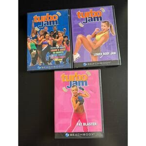 Turbo Jam DVD Lot Fat Blaster Lower Body Jam Cardio Party Tested